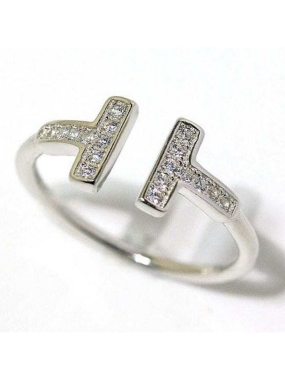 18k gold plated Sterling Silver T Shape ring - Picture 7 of 7